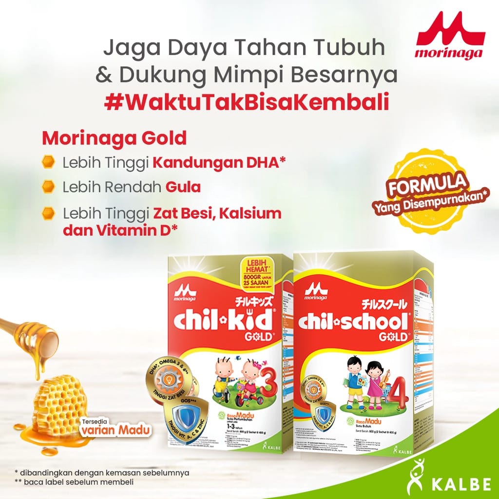 Morinaga Chil Kid Gold Vanila 800g Madu 800g Susu Formula Pertumbuhan Anak Usia 1-3 Tahun
