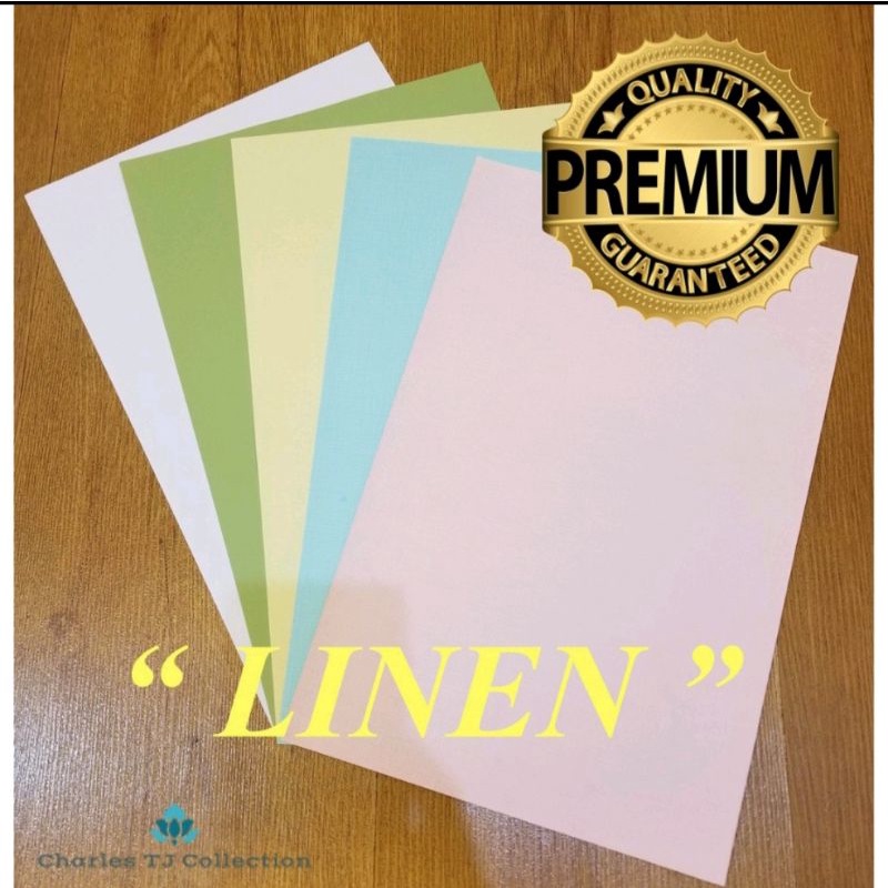 

[GROSIR] Kertas Linen / Karton Linen 210gsm Folio / A4 ( 1 paket isi 100lembar )