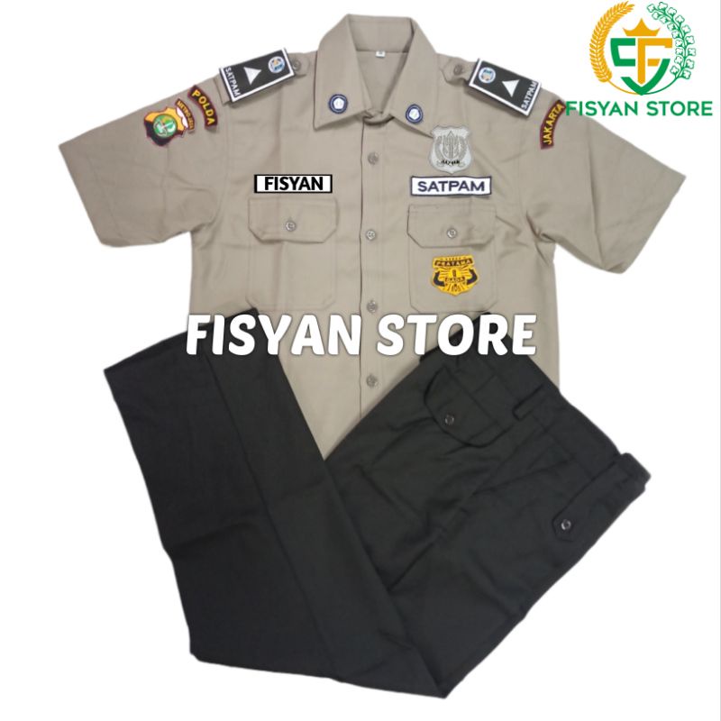 Seragam PDH Security Krem | Seragam PDH Satpam Coklat