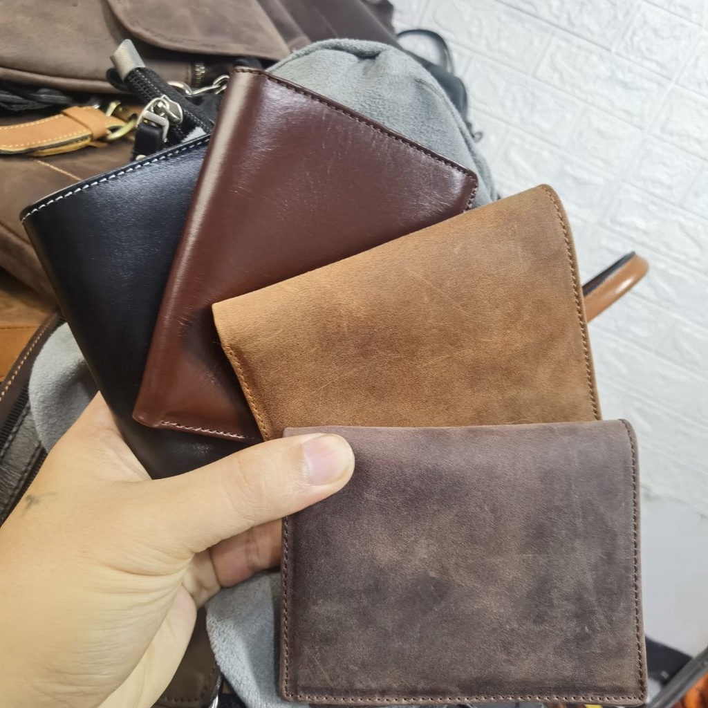 Dompet kulit asli Pria Sale model berdiri