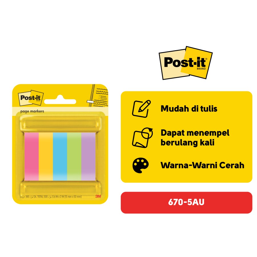 

Post-It 3M Penanda Halaman 670-5ASST Floral Fantasy Page Marker