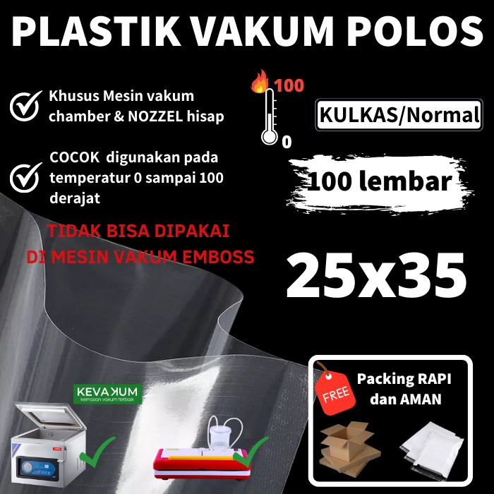 Plastik vakum polos 25x35 ekonomis