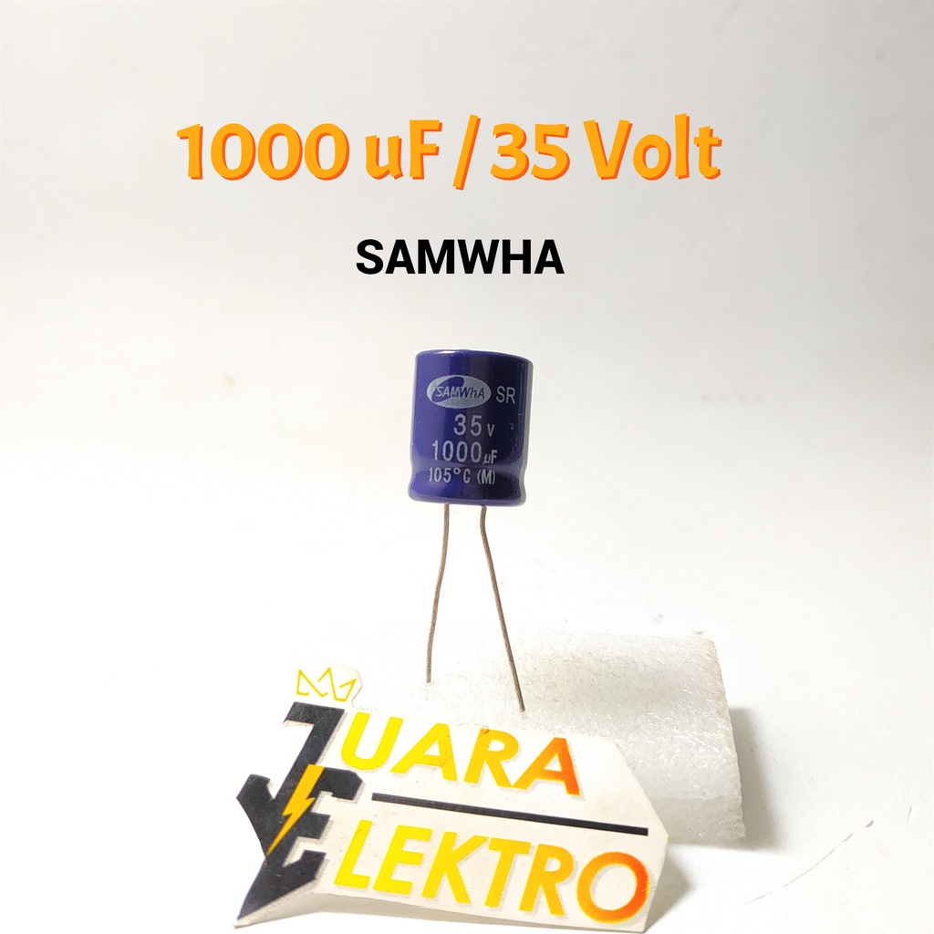 SAMWHA KAPASITOR ELCO 1000uF / 35V (1 Pcs) | Capasitor Elko 1000 uF/35 Volt