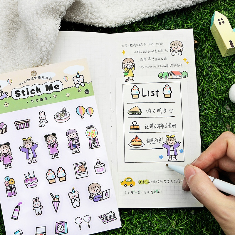 Stiker Motif Emoji Lucu Kartun Untuk Dekorasi Handphone / Diary DIY-MJD