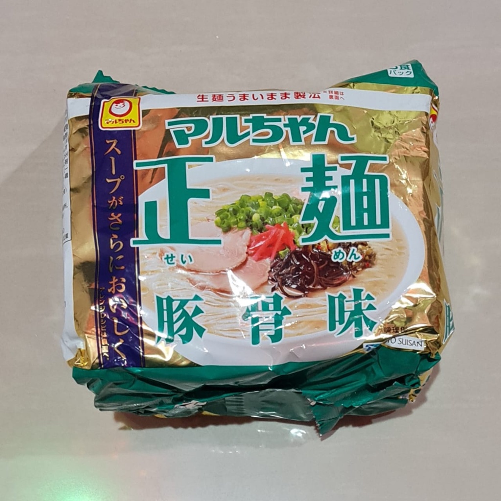 Maru chan Pork Bone Instant Ramen Noodles 5 x 91 Gram