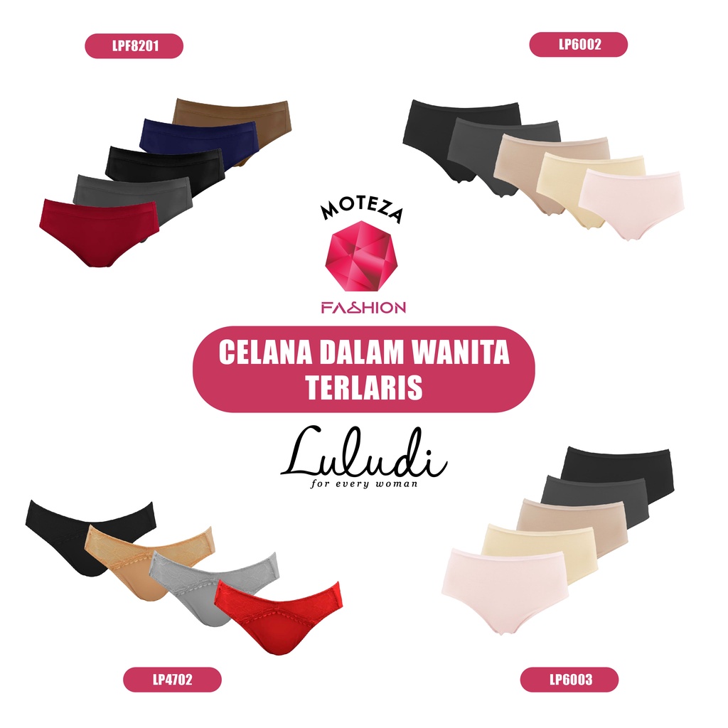 Moteza Celana Dalam Wanita - Luludi Panty LPF 8201 / LP 6002 / LP 4702 / LP 6003