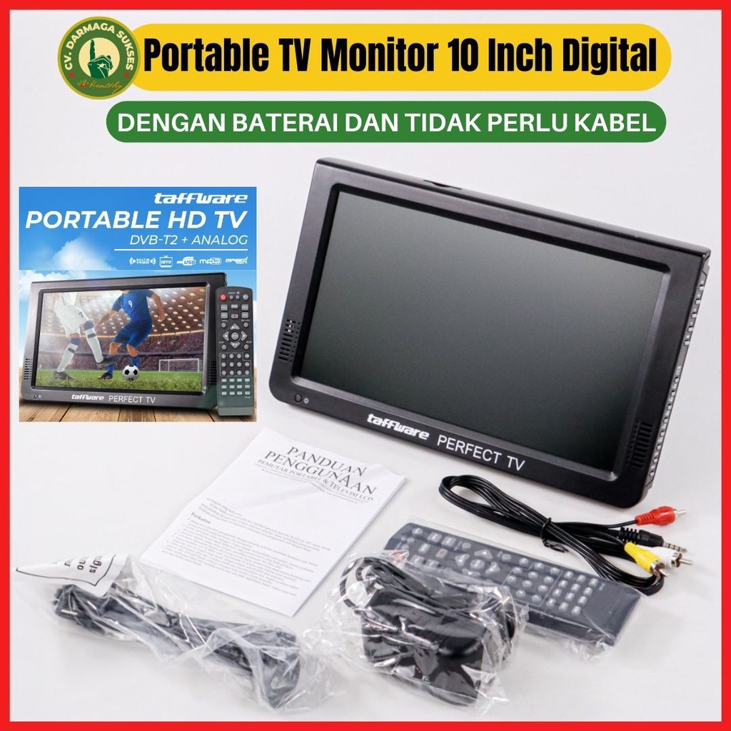 TV digital mini portable monitor 10 inch DVB-T2