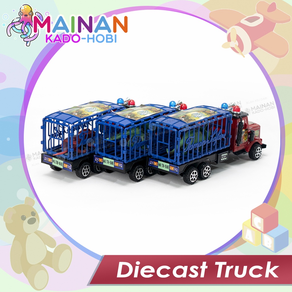 HADIAH MAINAN ANAK MINIATUR DIECAST TRUCK ANIMAL HEWAN DINOSAURUS