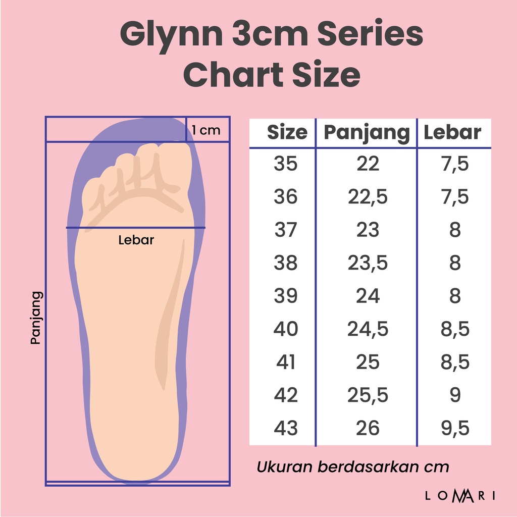 GLYNN SERIES LOMARI 3CM - Sandal Heels Wanita