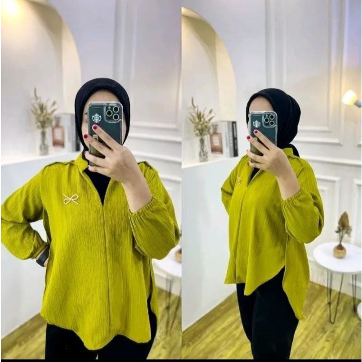 alvan.id kemeja balon baby crush / kemeja wanita kekinian