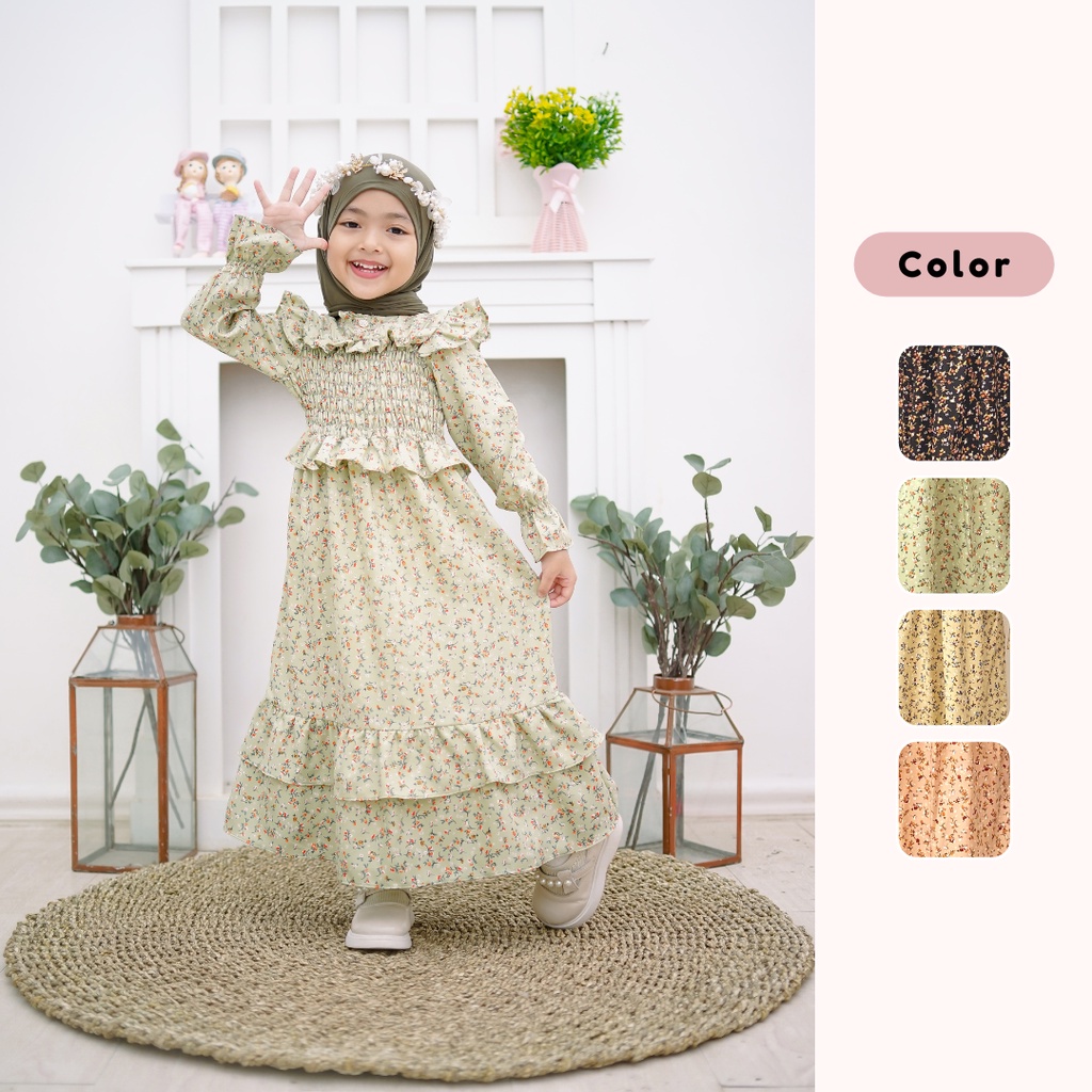 Gamis Anak Marves - Eshal gamis anak perempuan premium import dress anak syari baju gamis baju musli