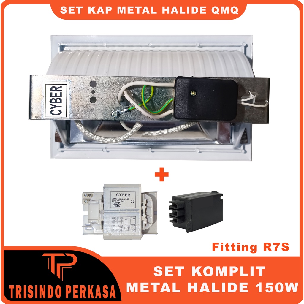 Kap Metal Halide Hilight High Light QMQ 255 150W 150 watt R7S Set Komplit Lampu
