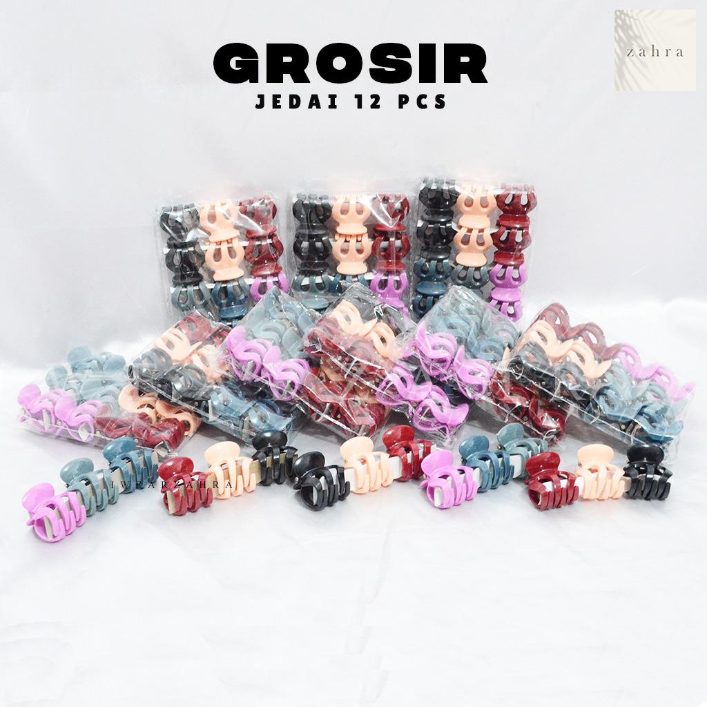 [GROSIR 1 LUSIN] JEDAI RAMBUT REGULER - Jepit Rambut Jepitan Aksesoris Hair Accessories Wanita Perempuan Glossy Doff Tebal FesyenHercules 5 Cakar Jumbo Reguler