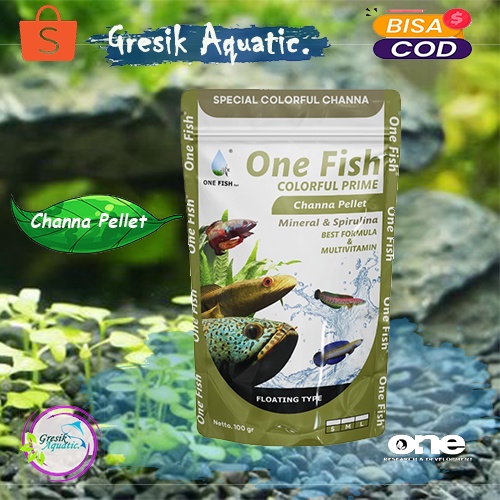 One Fish Food Spesial Colorful Channa - Makanan / Pakan / Pelet Ikan Hias Khusus Channa Untuk Warna