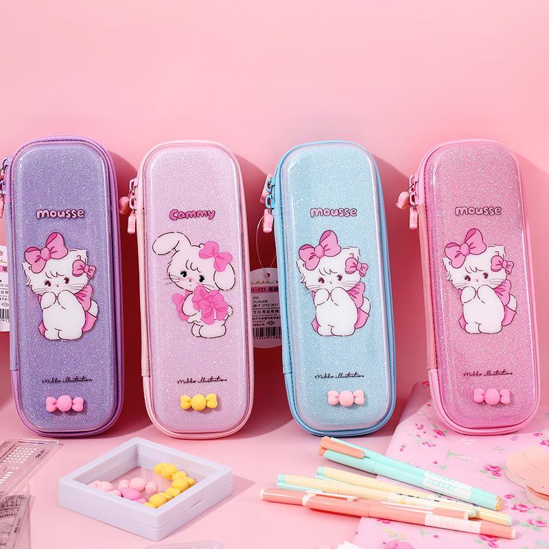 

Pencil hardcase kotak pensil hardcase glitter dengan karakter MIKKO