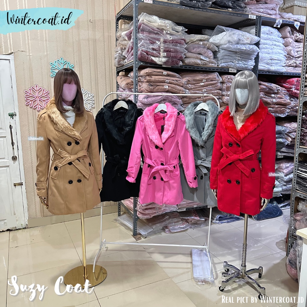 Wool coat woman mantel import hangat wanita jaket jacket suzy cewek