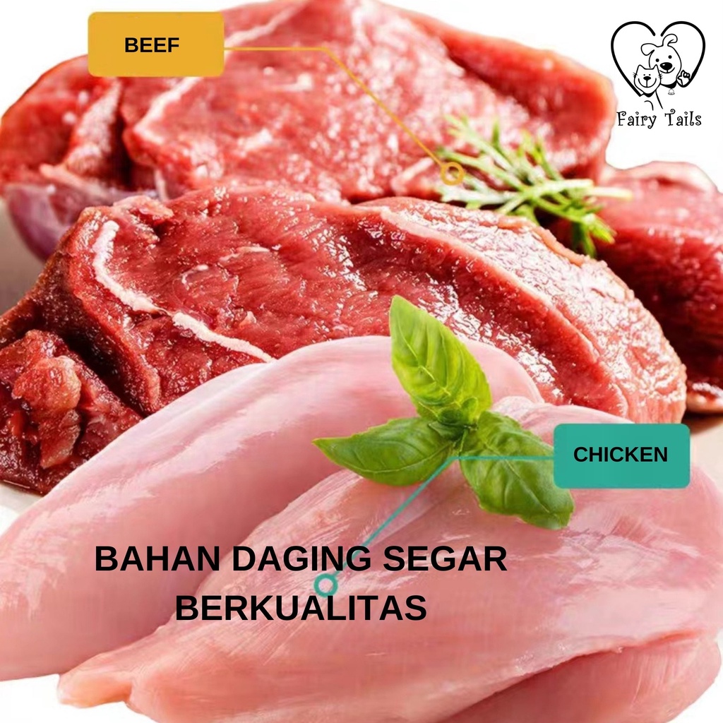 [Premium] Makanan Basah Untuk Anjing Dengan Daging Asli Premium dan Sayuran Segar Kemasan Kantong Pouch (Only You) | Pengganti Makanan Kaleng Anjing | MyFoodie Dog Wet Food with Real Meat Cube and Vegetables