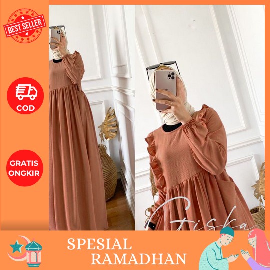 Arumi Maxy By Ratu Mulabees Gamis Terbaru Polos Bahan Crinkle Airflow Gamis Anak Terbaru2023 Model T