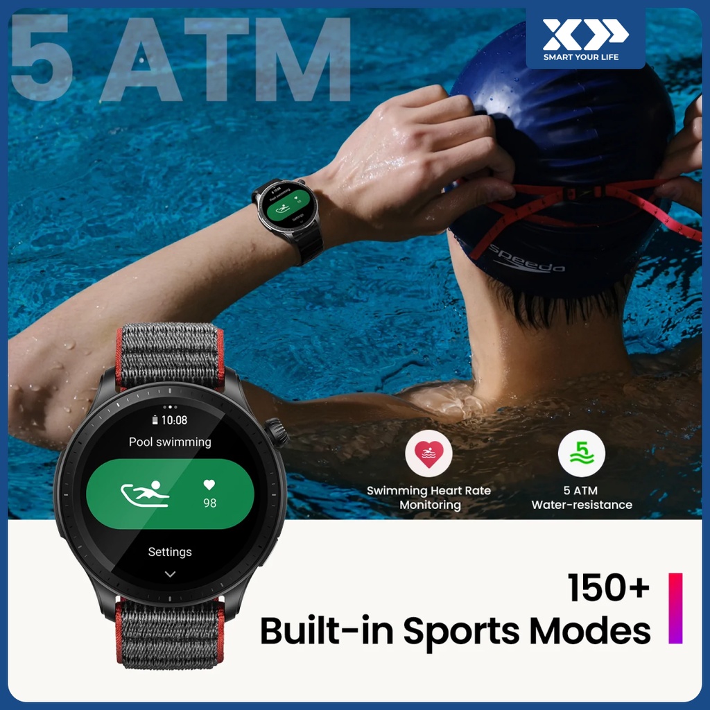 Amazfit GTR 4 Smartwatch Bluetooth Phone Call SpO2 GPS - Garasi Resmi