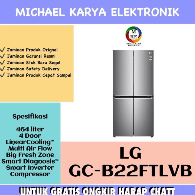 Kulkas LG Multi Door Side by Side LG GC-B22FTLVB 4 Pintu 464 liter LG