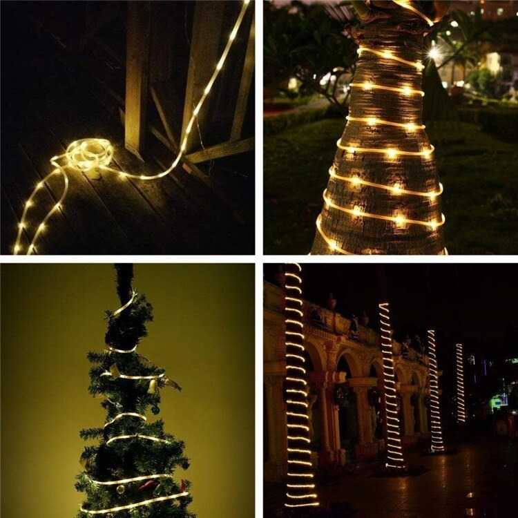 (BISA COD) FTIHSHP ANBLUB Lampu Hias String Lights Solar Power Waterproof 50 LED 7 Meter - HS-33