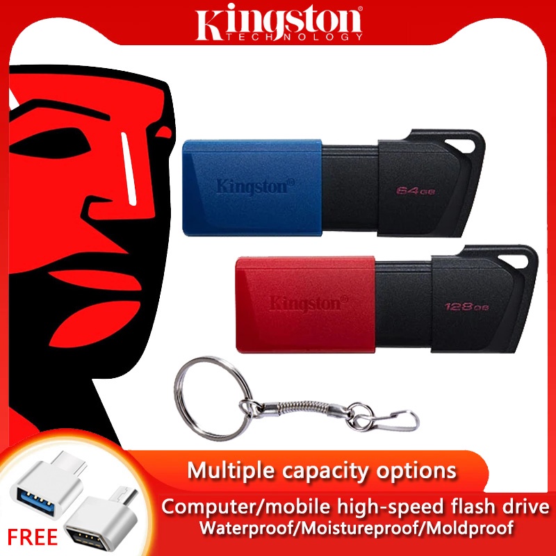 Flash Drive USB 3.0 Kingston Baru 128GB 64GB 32GB 16GB 8GB Mini Kunci Ring Flash Memory Stick 256GB Pen Drive