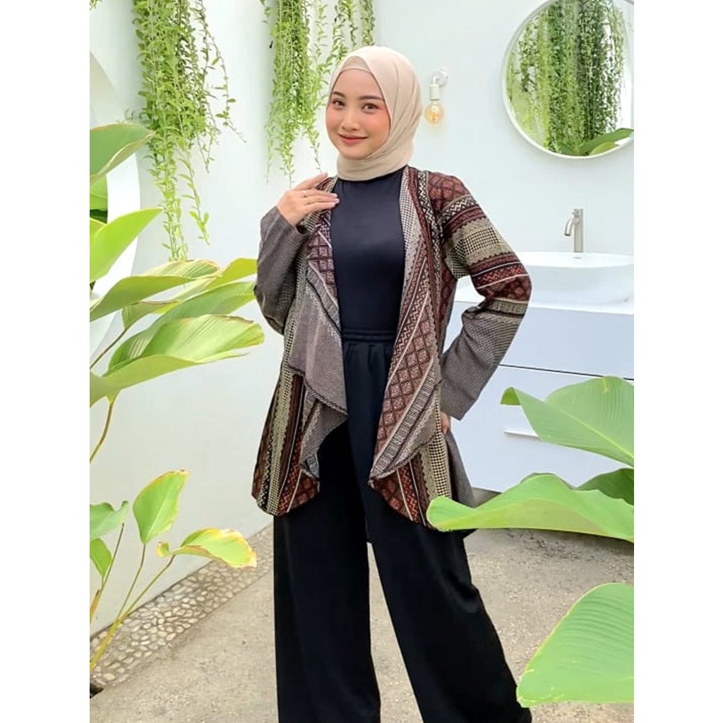 Nhm Cardigan Outer Wanita Melisa Lengan Panjang