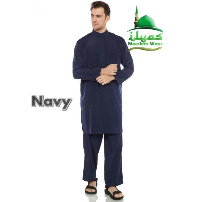 setelan pakistan baju dan celana polos - koko gamis pria - kurta