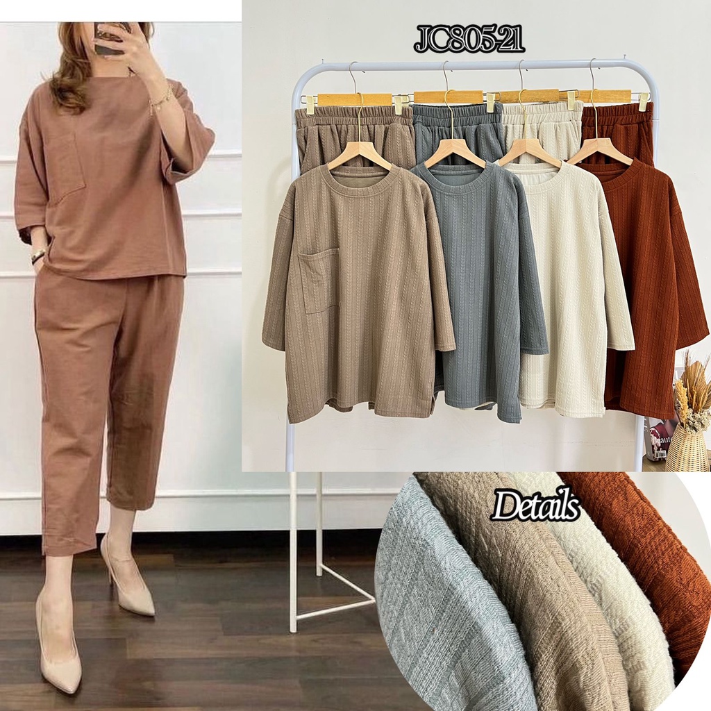 set stelan wanita knit JC 805-21
