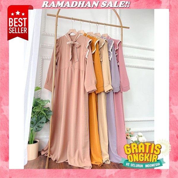 Baju Gamis Wanita Murah Terbaru 2022 2023 Muslimah Dewasa Pengajian Perempuan Cewe Polos Kondangan P