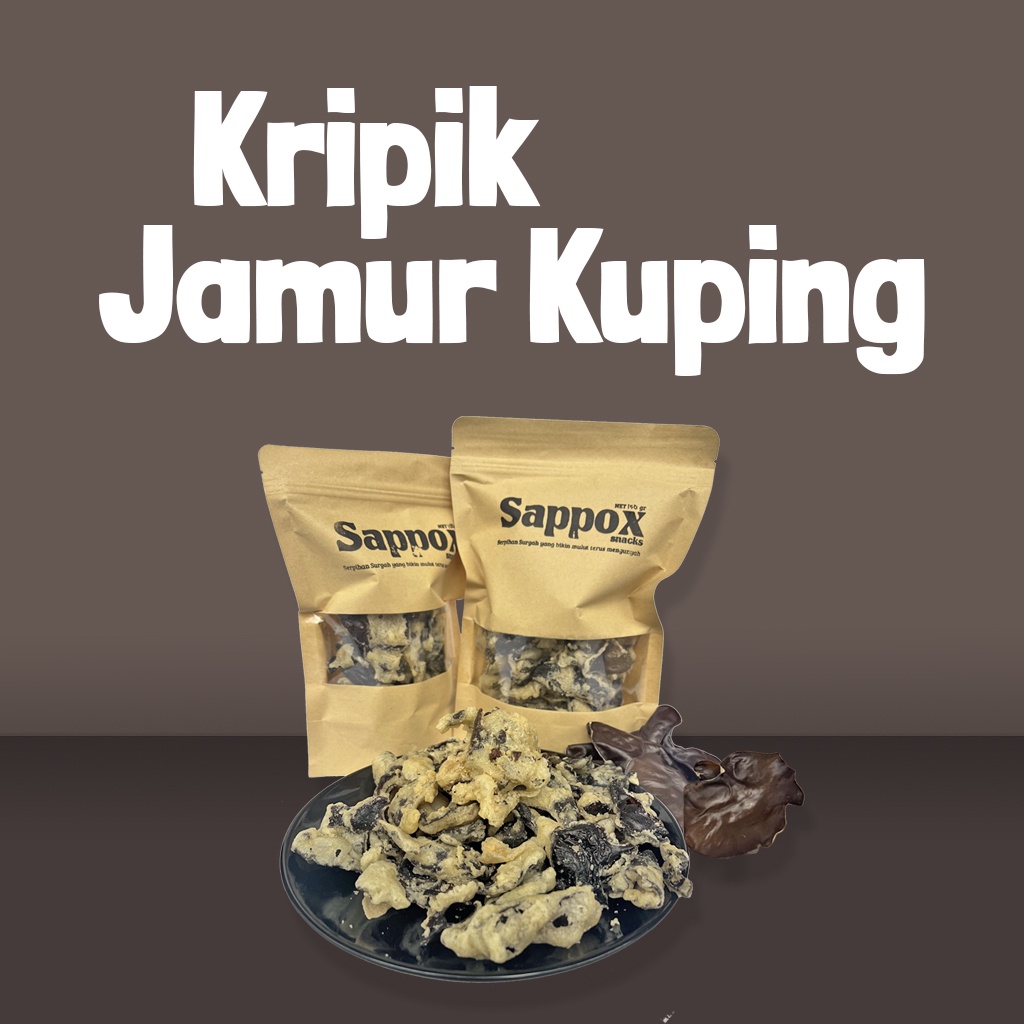 

Keripik/Kripik Jamur Kupinggg Sappox (Jamur Kuping, Makanan Ringan, Kerupuk, Makanan Minuman)