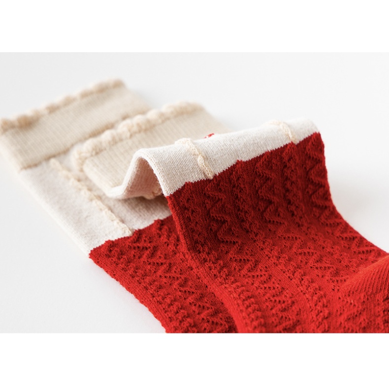 babyfit 3in1 premium knit CHERRY GARDEN kaos kaki anak perempuan long socks import ml-0317