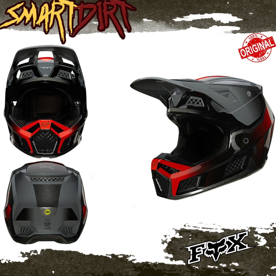 HELM MOTOR FOX V3 RS WIRED STEEL GREY HELM TRAIL FOX V3 RS ORIGINAL