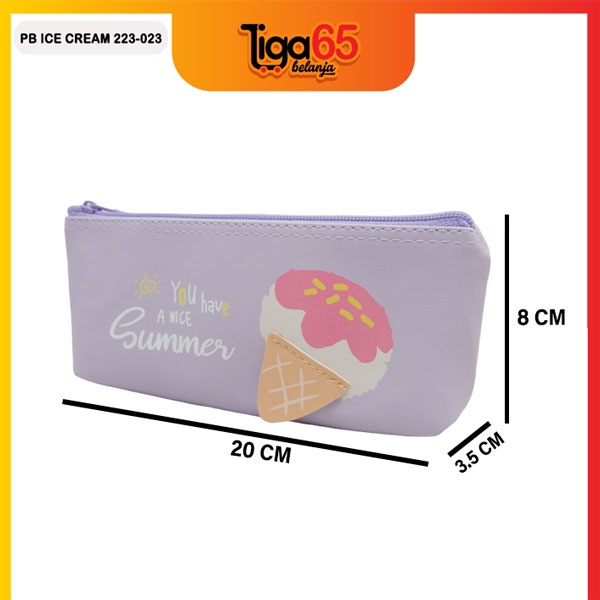 365 Tempat Pulpen Pensil / Kotak Pensil / Pencil Bag 223-023 Ice Cream