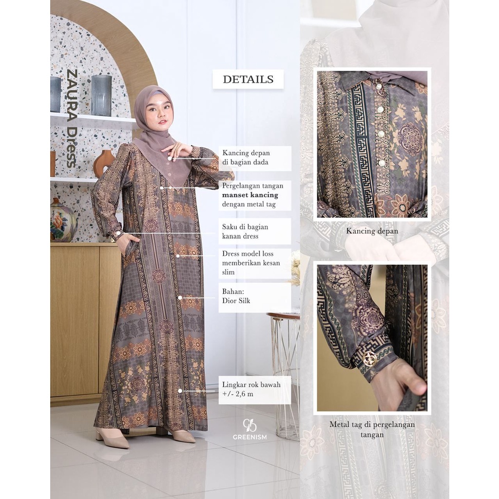 Greenism Gamis Zaura Quality Premium Syar'i Dress