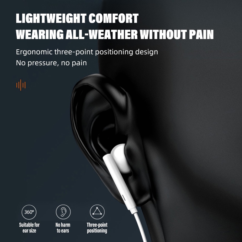 【COD】Viqoo Headset Music Earphone Lightning In ear Headset Handsfree Type-C Wired Earphone Mic-T77