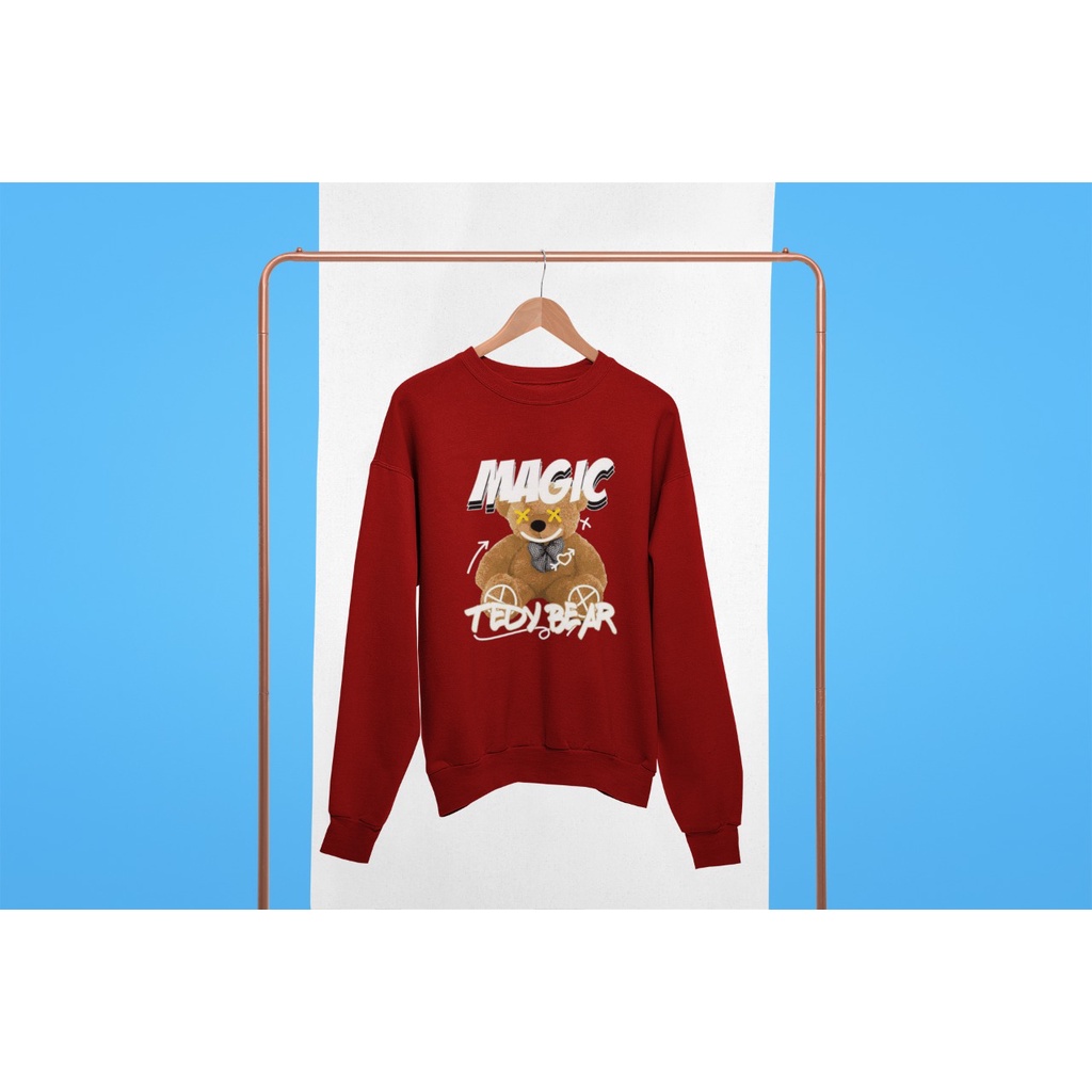 CREWNECK MAGIC TEDDY BEAR / ATASAN KEKINIAN / SWEATER CEWE COWO