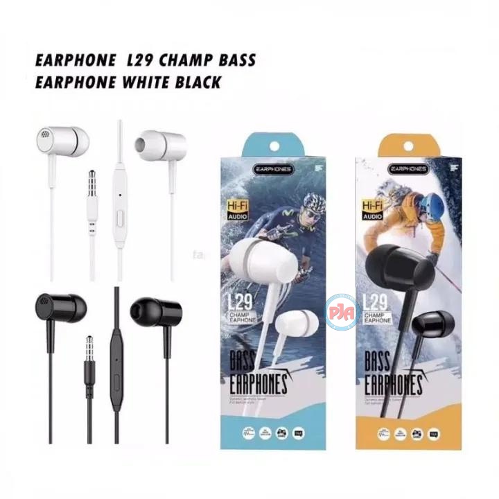 HEADSET EARPHONE HANDSFREE HF L29 SUPER BASS