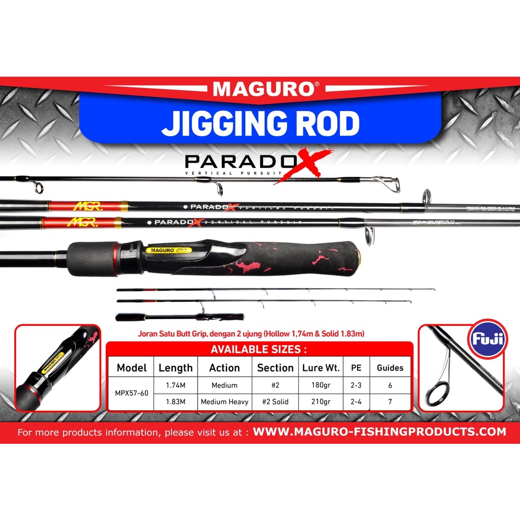 Rod JIGGING MAGURO PARADOX VERTICAL PURSUIT MPX57-60 / 174cm-183cm