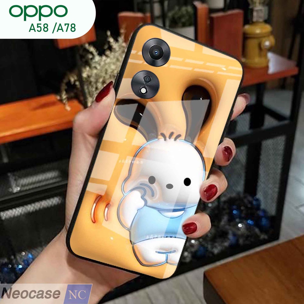 Softcase Glass Kaca Oppo A58 A78  - Case HP Oppo A58 A78 - Casing HP Oppo A58 A78 - N152