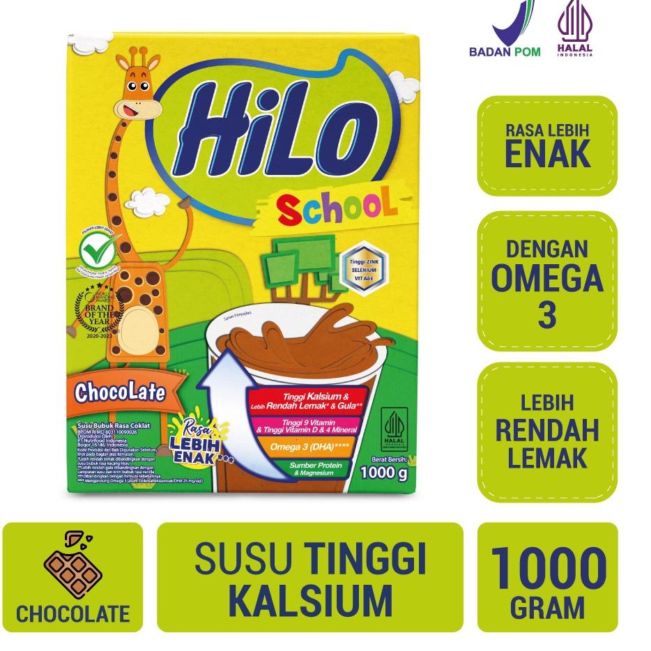 

➬ HiLo School Chocolate 1000 gram - Susu Tinggi Kalsium ❃