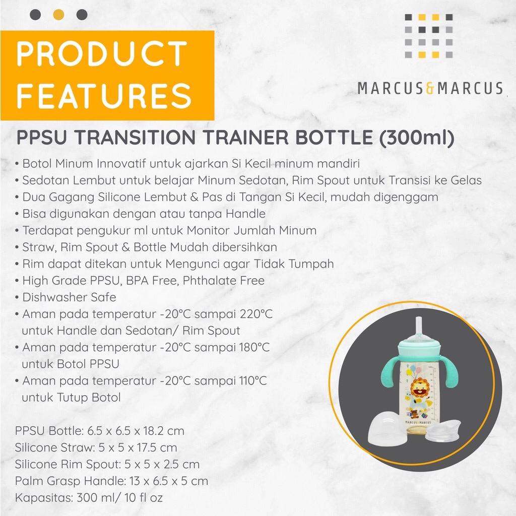Marcus &amp; Marcus PPSU Transition Bottle 300ml / Botol Minum Anak