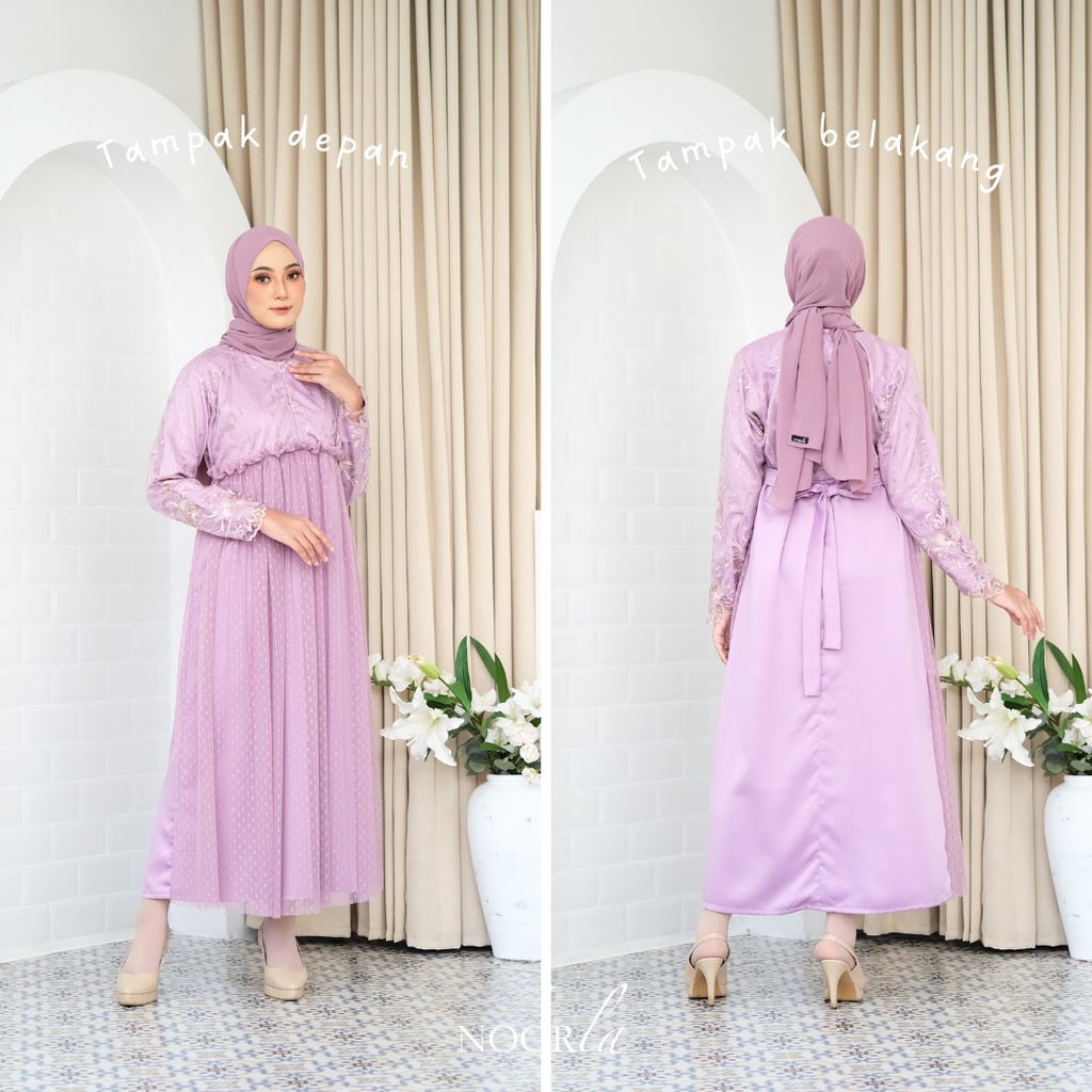 NOORLA - KYRA DRESS / MAXI DRESS GAMIS AKAR DOT FASHION MUSLIM