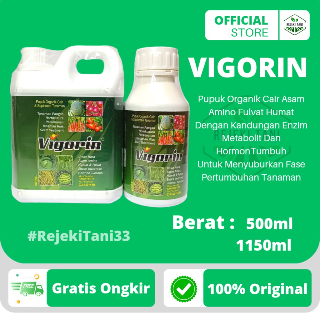 VIGORIN Pupuk Asam Amino Fulvat Humat Tanaman Aminosan Organik Cair Nutrisi Anggur Buah Sayur Hias B