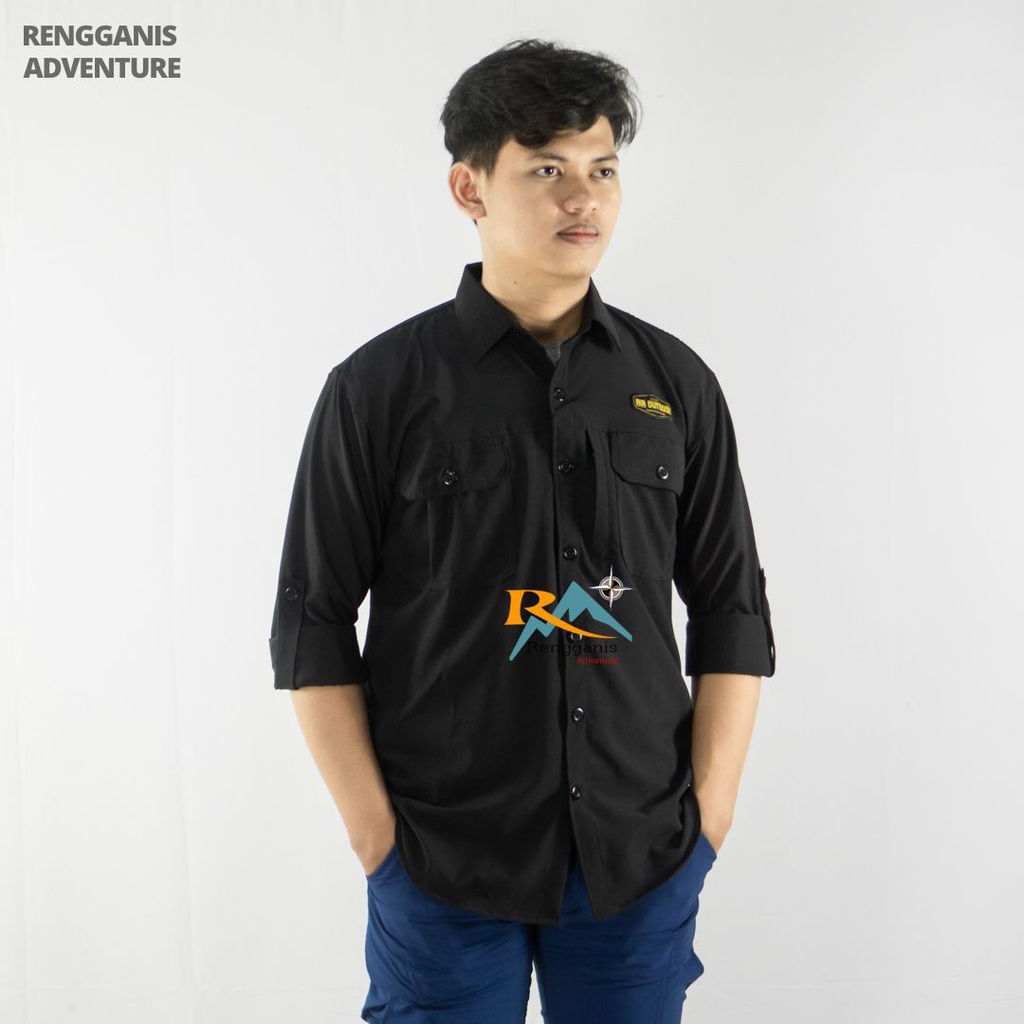 BAJU KEMEJA LENGAN PANJANG KEMEJA OUTDOOR LAPANGAN LOKAL HIKING CASUAL