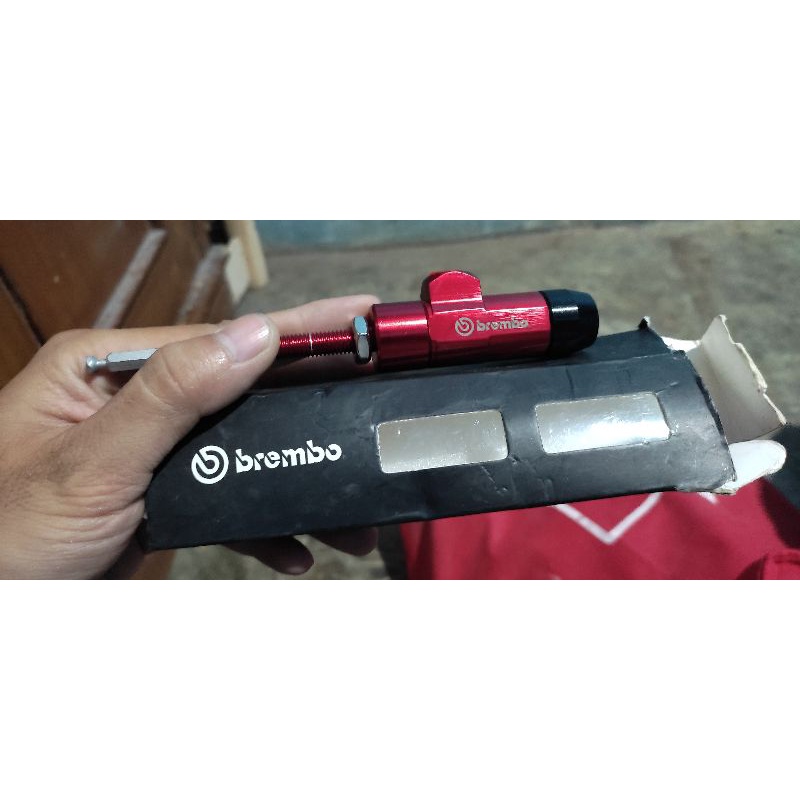 stut kopling brembo hidrolik universal - Merah + selang stut kopling 90 cm