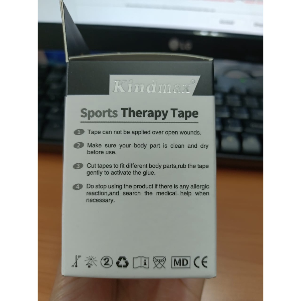 Kindmax Kinesio Sport Therapy Tape Original / Kinesio Tapping / Kinesio Tape Olahraga / Terapi Kinesio Ukuran 5x5cm