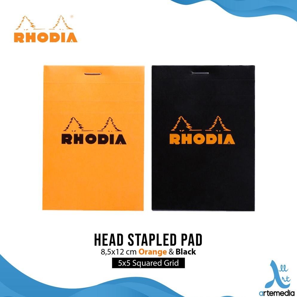 

Buku Catatan Rhodia 8,5x12cm Squared Head Stapled Pad N12 Notepad