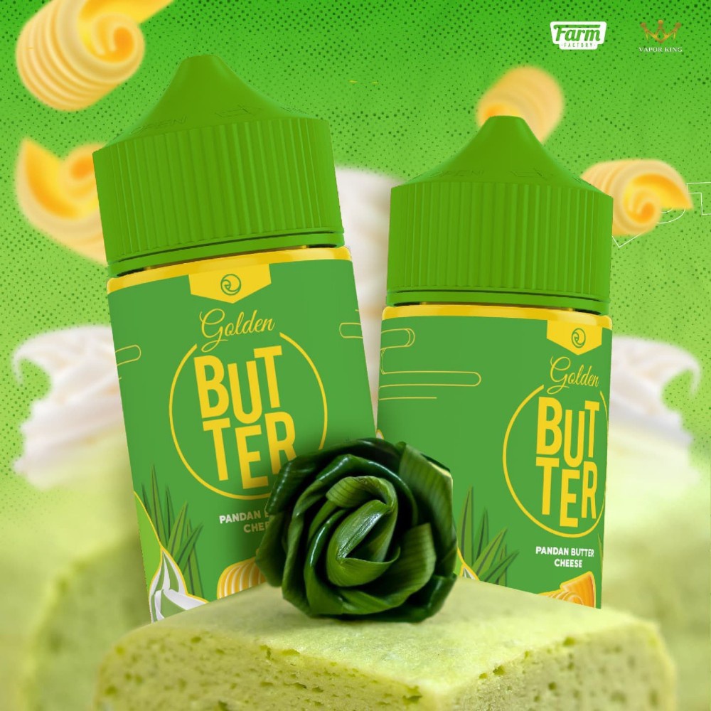 Liquid Vape Golden Butter V2 Pandan Butter Cream 60ML By Farm Factory