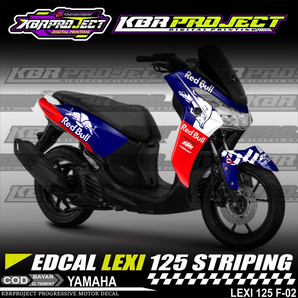 LEXI 125 STIKER MOTOR KEREN DECAL STIKER FULL BODY LIS VARIASI LEXI 125 STIKER MOTOR YAMAHA DESAIN R